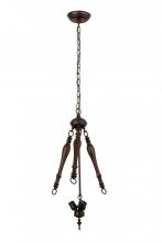 Meyda Yellow 30459 - 18"W Mahogany Bronze 3 LT Pendant Hardware