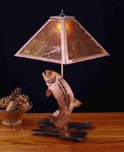 Meyda Yellow 32532 - 21"H Leaping Trout Table Lamp