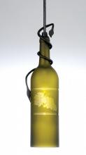 Meyda Yellow 32702 - 3" Wide Tuscan Vineyard Wine Bottle Mini Pendant