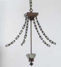Meyda Yellow 36195 - 24"W Mission 4 Chain Inverted Pendant Hardware