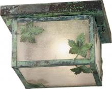 Meyda Yellow 38554 - 10"Sq Hyde Park Maple Leaf Flushmount