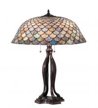 Meyda Yellow 38594 - 30" High Tiffany Fishscale Table Lamp