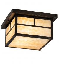 Meyda Yellow 46407 - 12" Square Hyde Park "T" Mission Flushmount