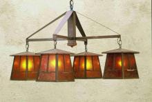 Meyda Yellow 47703 - 38"W Bungalow Valley View 4 LT Chandelier