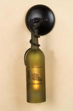 Meyda Yellow 49462 - 5"W Tuscan Vineyard Etched Grapes Wine Bottle Wall Sconce