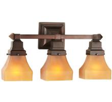 Meyda Yellow 50362 - 20"W Bungalow Frosted Amber 3 LT Vanity Light