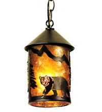 Meyda Yellow 51061 - 6" Wide Lone Bear Northwoods Mini Pendant