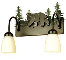 Meyda Yellow 51063 - 16" Wide Lone Bear 2 Light Vanity Light