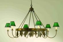 Meyda Yellow 51291 - 57" Wide Oak Leaf 6 LT Chandelier