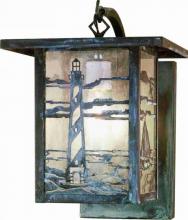 Meyda Yellow 51472 - 9" Wide Hyde Park Lighthouse Curved Arm Wall Sconce