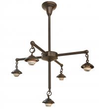 Meyda Yellow 51805 - 25" Wide Craftsman 5 Light Chandelier Hardware