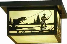 Meyda Yellow 51887 - 12" Square Hyde Park Fly Fisherman Flushmount