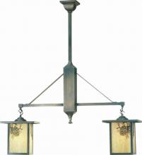 Meyda Yellow 52189 - 36.5"L Hyde Park Winter Pine 2 LT Island Pendant