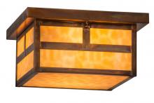 Meyda Yellow 52644 - 12" Square Hyde Park "T" Mission Flushmount