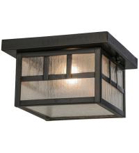 Meyda Yellow 52662 - 10"Sq Hyde Park Double Bar Mission Flushmount