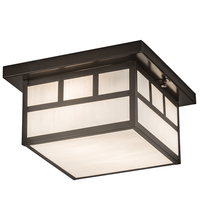 Meyda Yellow 52689 - 12" Square Hyde Park Double Bar Mission Flushmount