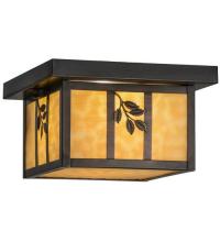Meyda Yellow 52808 - 10"Sq Hyde Park Sprig Flushmount
