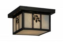 Meyda Yellow 52812 - 10"Sq Hyde Park Sprig Flushmount