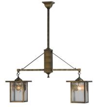 Meyda Yellow 57953 - 35.5"L Hyde Park Winter Pine 2 LT Island Pendant
