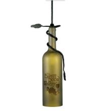 Meyda Yellow 65761 - 3"W Personalized Etched Grapes Wine Bottle Mini Pendant