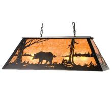 Meyda Yellow 66210 - 48" Long Bear at Lake Oblong Pendant