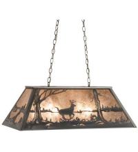 Meyda Yellow 66214 - 33" Long Deer at Lake Oblong Pendant