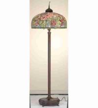 Meyda Yellow 66516 - 78" High Tiffany Oriental Poppy Floor Lamp