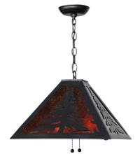 Meyda Yellow 66895 - 15.5"Sq Tall Pines Pendant