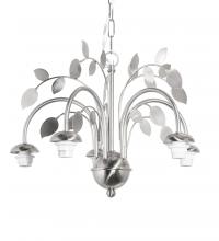 Meyda Yellow 69887 - SILVER LEAF 5 LIGHT CHANDELIER