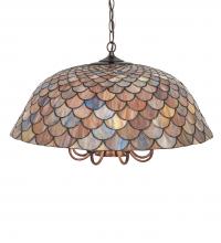 Meyda Yellow 73157 - 24" Wide Tiffany Fishscale Pendant