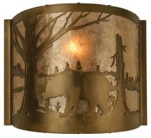 Meyda Yellow 73308 - 10"W Bear at Lake Wall Sconce