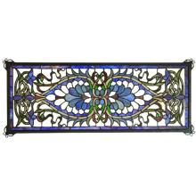 Meyda Yellow 78104 - 29"W X 11"H Antoinette Transom Stained Glass Window