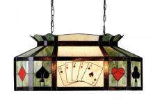Meyda Yellow 81487 - 33" Long Poker Face Oblong Pendant