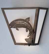 Meyda Yellow 81981 - 13"W Leaping Trout Wall Sconce
