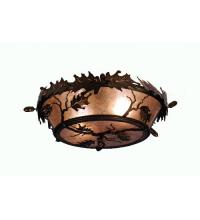 Meyda Yellow 82070 - 20" Wide Oak Leaf & Acorn Flushmount