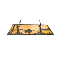 Meyda Yellow 99239 - 48" Long Buffalo at Lake Oblong Pendant