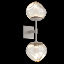 Hammerton IDB0095-02-BS-GA-L3 - Luna Double Sconce