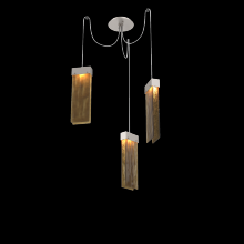 Hammerton SCB0042-03-BS-BG-C01-L3 - Parallel Glass Round 3pc Swag Multi-Pendant