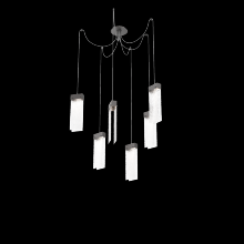 Hammerton SCB0042-06-GP-CR-C01-L3 - Parallel Glass Round 6pc Swag Multi-Pendant