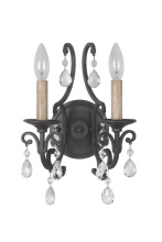 Craftmade 38962-MBK - 2 Light Wall Sconce