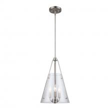 Trans Globe 11583 BN - 3LT PEND-11" CLEAR TEE PEE-BN
