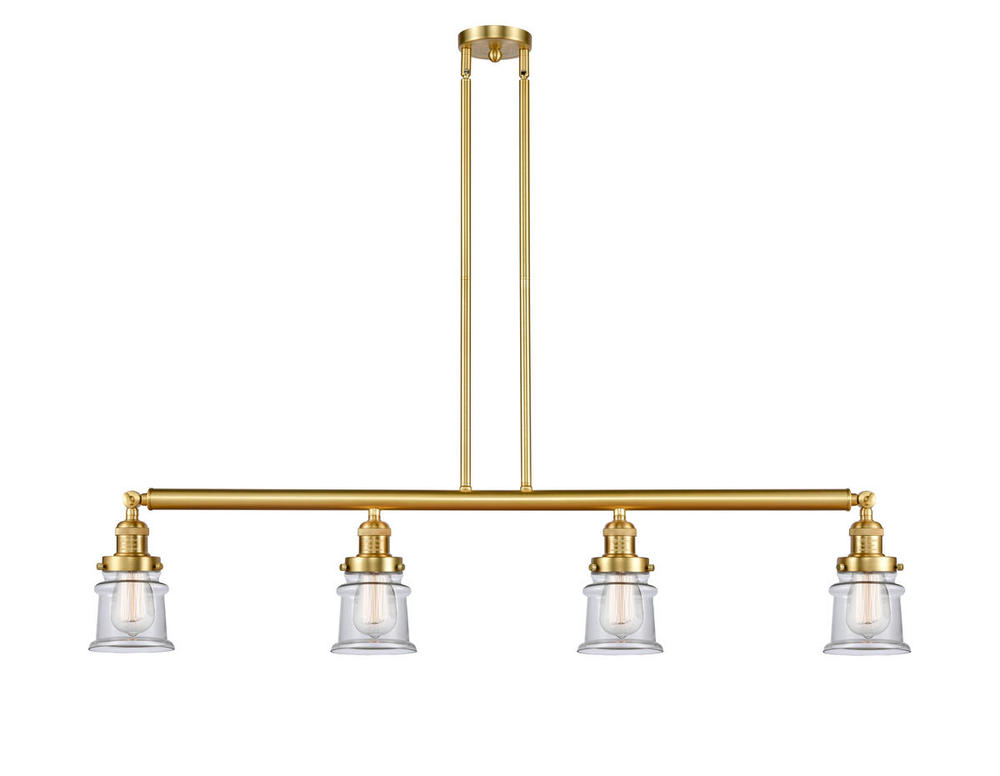 Canton - 4 Light - 51 inch - Satin Gold - Stem Hung - Adjustable Island Light