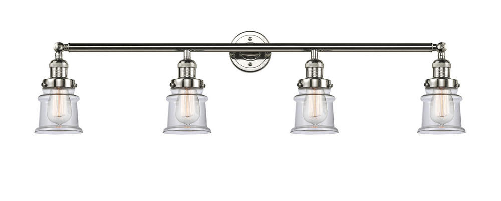 Canton - 4 Light - 42 inch - Polished Nickel - Adjustable Bath Vanity Light