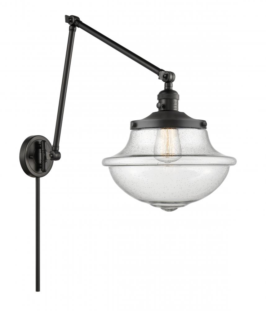 Oxford - 1 Light - 12 inch - Matte Black -Adjustable Swing Arm
