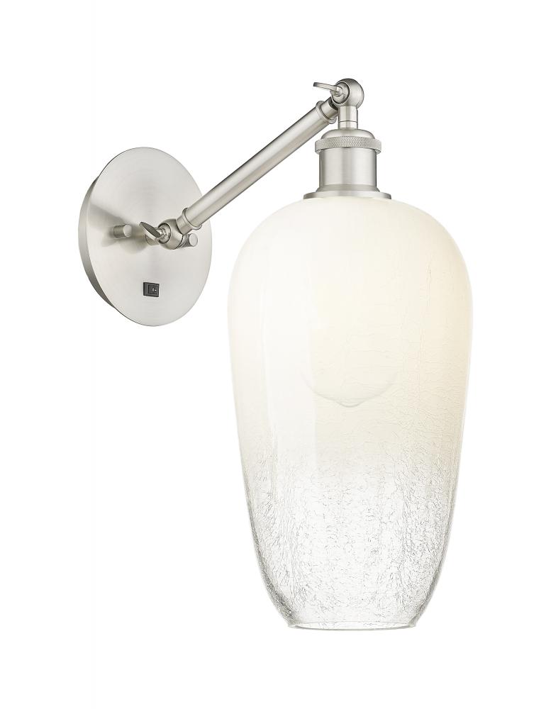 Brookhaven Flute - 1 Light - 7 inch - Brushed Satin Nickel - Sconce