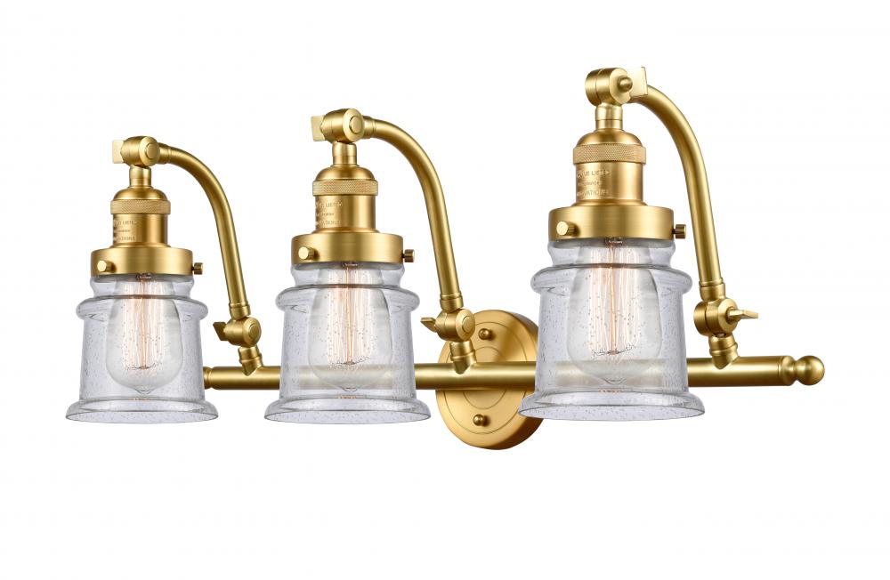 Canton - 3 Light - 28 inch - Satin Gold - Adjustable Bath Vanity Light