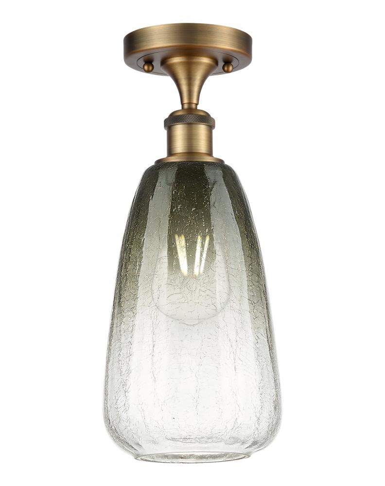Brookhaven Almond - 1 Light - 6 inch - Brushed Brass - Semi-Flush Mount