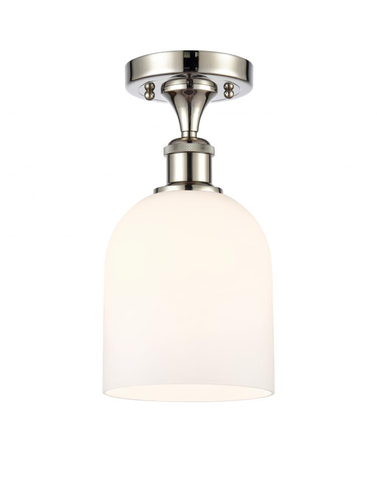 Bella - 1 Light - 6 inch - Polished Nickel - Semi-Flush Mount
