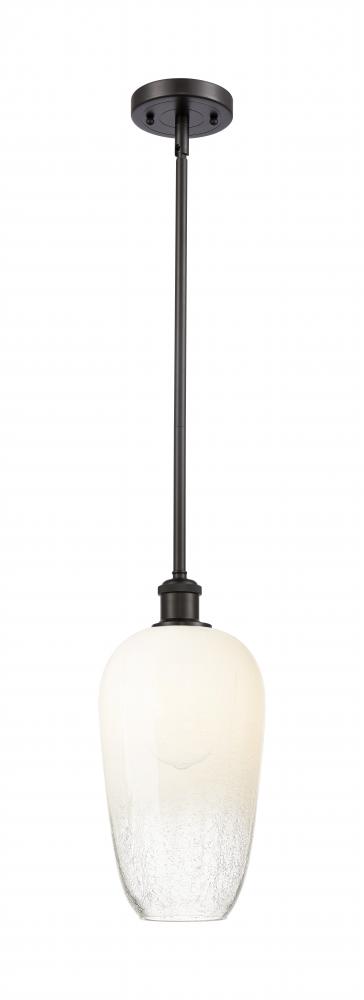 Brookhaven Flute - 1 Light - 7 inch - Oil Rubbed Bronze - Stem hung - Mini Pendant