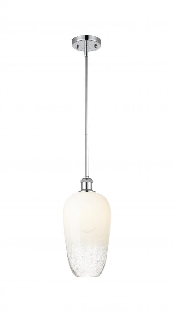 Brookhaven Flute - 1 Light - 7 inch - Polished Chrome - Stem hung - Mini Pendant